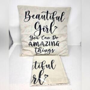 New Pillow Cover Gift for Girls Motivational Gift Graduation Birthday Sz 17 x 17